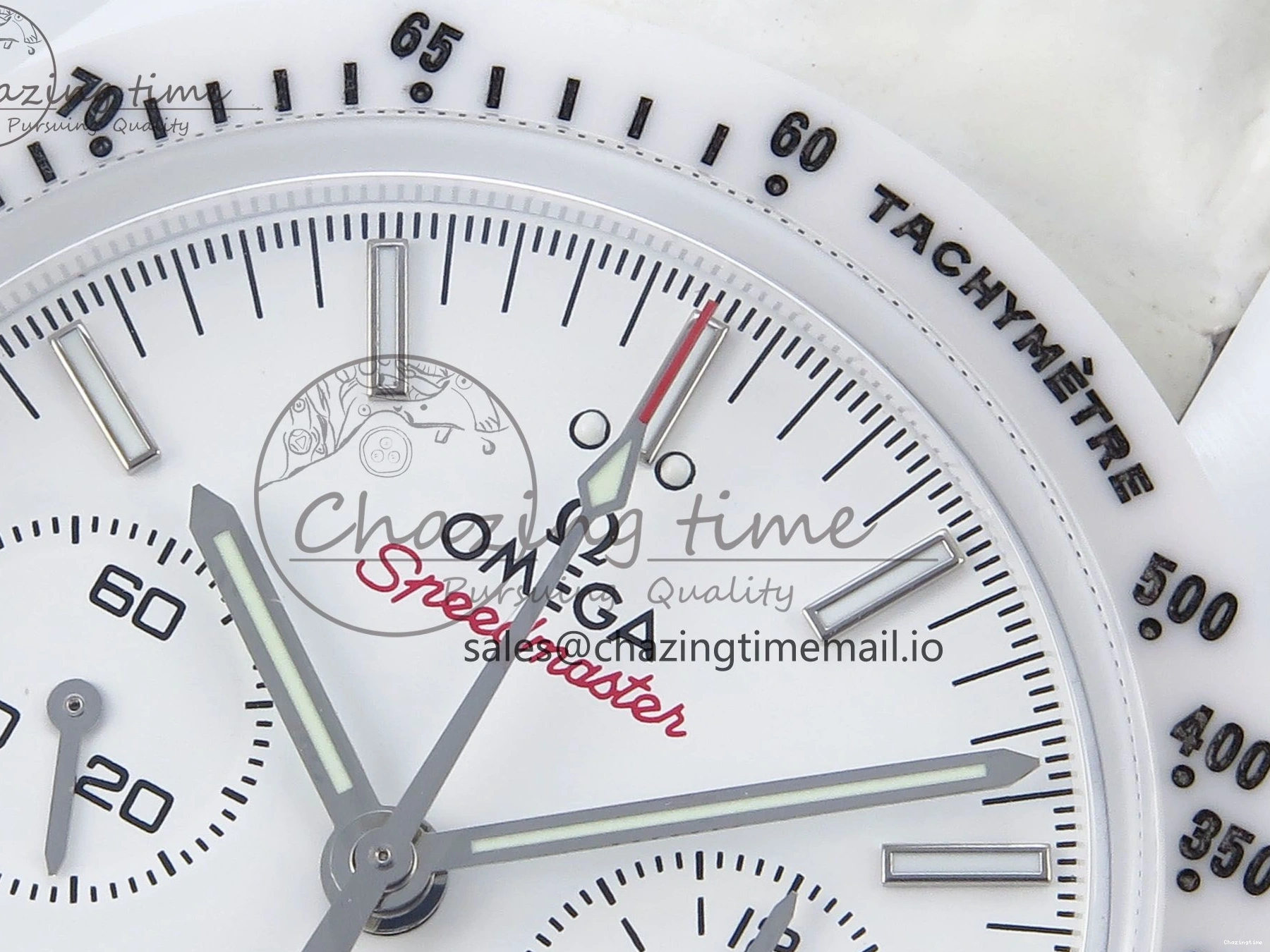 0522 Speedmaster White Side Of The Moon N1F 1:1 Best Edition White Dial White Ceramic on White Leather Strap A GoAnywhere 7694